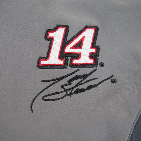Chase Authentics Tony Stewart 14 Jacket Womens Sz Medium Gray Full zip Nascar - Picture 4 of 10